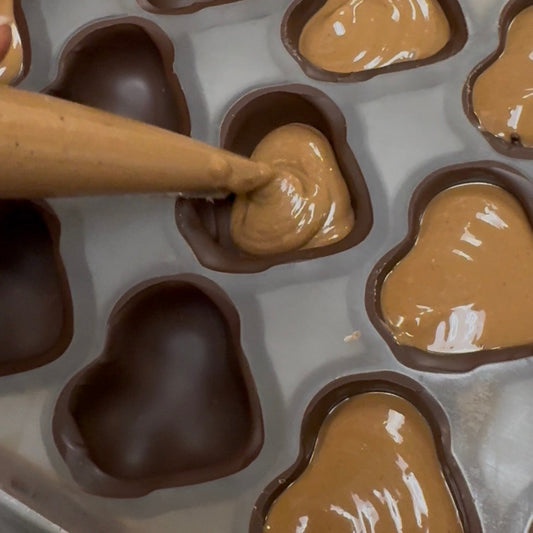 Peanut Butter Praline Hearts