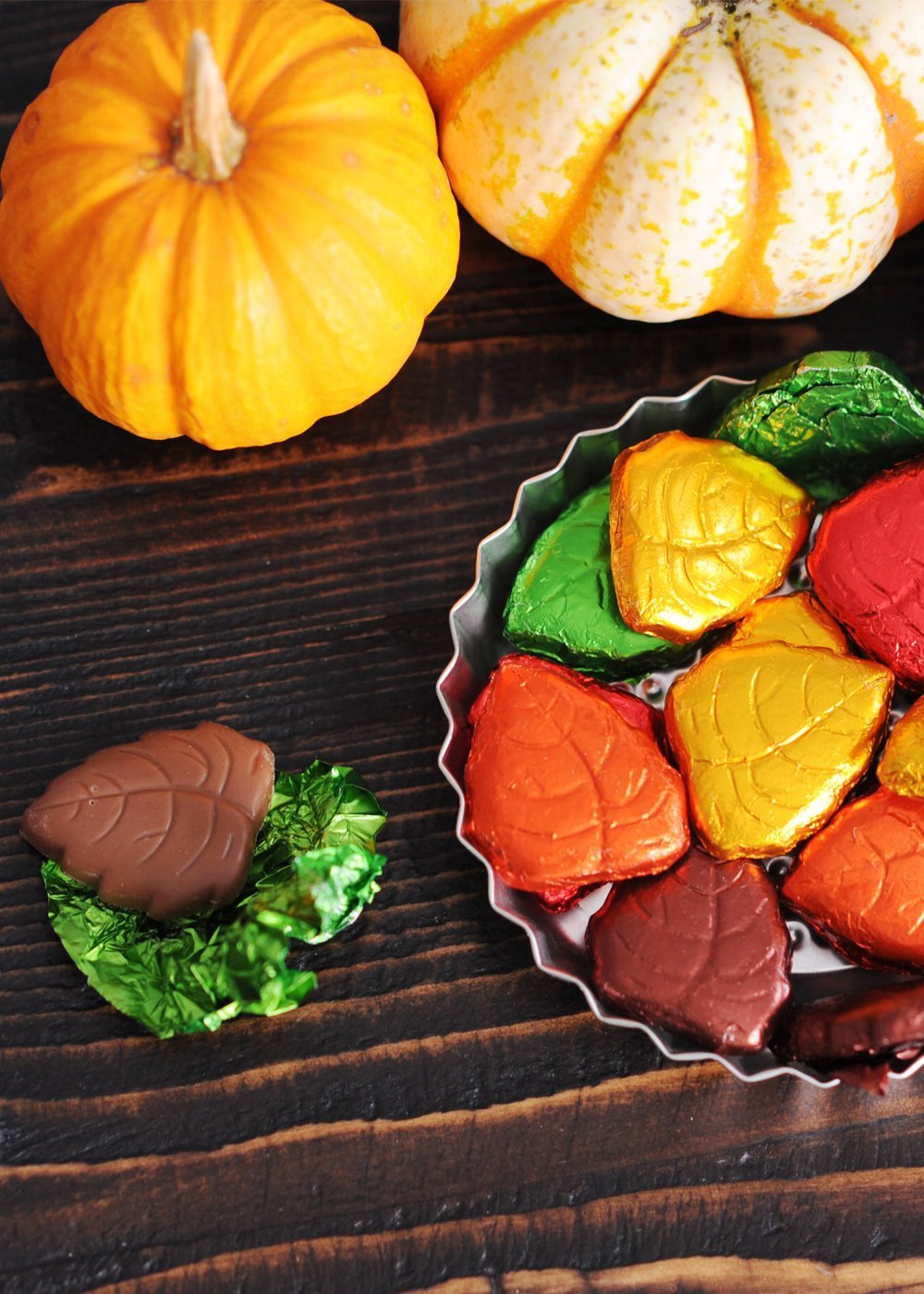 Chocolate Foiled Leaves